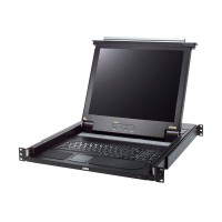 ATEN CL1000N, console à glissière 19 "-LCD, avec clavier LED éclairé (DE), pour l'armoire de réseau 19" (PS / 2-USB, VGA)