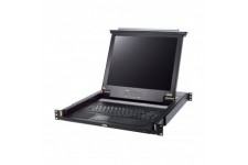 ATEN CL1000N, console à glissière 19 "-LCD, avec clavier LED éclairé (DE), pour l'armoire de réseau 19" (PS / 2-USB, VGA)