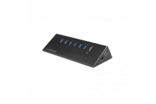 Hub LC-Power, LC-Hub-Alu-2b-7, aluminium, 6x USB 3.0, noir