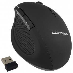 LC-Power M714BW, ergonomique, souris optique USB 2,4 GHz, noir