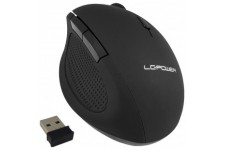 LC-Power M714BW, ergonomique, souris optique USB 2,4 GHz, noir