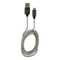 LC-Power LC-C-USB-MICRO-1M-1 USB A à Micro USB Cable, Silver, 1M