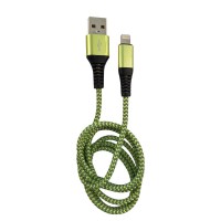 LC-Power LC-C-USB-Lightning-1M-7 (MFI) USB A TO Lightning Cable, vert / gris, 1M