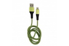LC-Power LC-C-USB-Lightning-1M-7 (MFI) USB A TO Lightning Cable, vert / gris, 1M