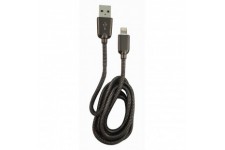 LC-Power LC-C-USB-Lightning-1M-6 (MFI) USB A à Cable Lightning, Metal Black, 1M