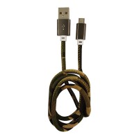 LC-Power LC-C-USB-MICRO-1M-5 USB A à Micro USB Cable, Camouflage Green, 1M