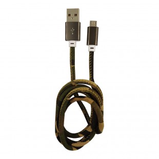 LC-Power LC-C-USB-MICRO-1M-5 USB A à Micro USB Cable, Camouflage Green, 1M