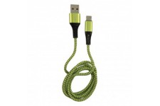 LC-Power LC-C-USB-Type-C-1M-7 USB A TO USB Type-C Cable, vert / gris, 1M