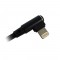 LC-Power LC-C-USB-Lightning-1m-2 (MFI) USB A TO Lightning Cable, noir, incliné, 1M