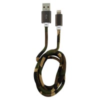 LC-Power LC-C-USB-Lightning-1M-5 (MFI) USB A TO Lightning Cable, Camouflage Green, 1M