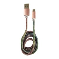 LC-Power LC-C-USB-MICRO-1M-4 USB A à Micro USB Cable, Disco Glitter, 1M