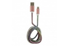 LC-Power LC-C-USB-Lightning-1M-4 (MFI) USB A TO Lightning Cable, Disco Glitter, 1M