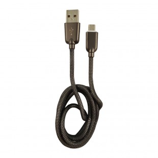LC-Power LC-C-USB-MICRO-1M-6 USB A à Micro USB Cable, Black en métal, 1M
