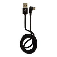 LC-Power LC-C-USB-MICRO-1M-2 USB A à Micro USB Cable, noir, incliné, 1M