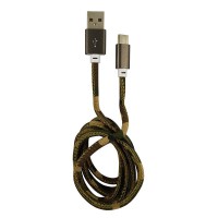 LC-Power LC-C-USB-Type-C-1M-5 USB A TO USB Type-C Cable, Camouflage Green, 1M
