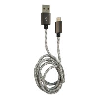 LC-Power LC-C-USB-Lightning-1m-1 (MFI) USB A TO Lightning Cable, Silver 1M