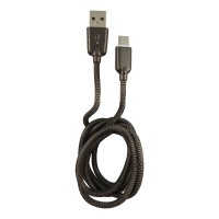 LC-Power LC-C-USB-Type-C-1M-6 USB A TO USB Type-C Cable, Metal Black, 1M