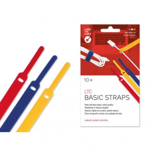 Label-the-Cable Basic, LTC 1130, ensemble de 10 mixtes (jaune, bleu, rouge)