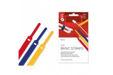 Label-the-Cable Basic, LTC 1130, ensemble de 10 mixtes (jaune, bleu, rouge)