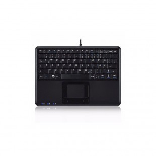 Périxx Periboard-510 H plus De, mini clavier USB, pavé tactile, hub, noir