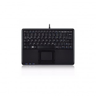 Perixx Periboard-510 H plus nous, mini clavier USB, pavé tactile, hub, noir