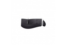 Périxx périduo-505b, DE, clavier à fente ergonomique USB filaire et combo de souris vertical, noir