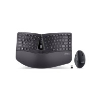 Périxx périduo-606b, DE, clavier et kit de valeur de souris, ergonomique, sans fil 2,4 GHz, noir