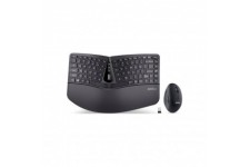Périxx périduo-606b, DE, clavier et kit de valeur de souris, ergonomique, sans fil 2,4 GHz, noir