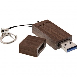 INLINE® USB 3.0 Flash Drive 32 Go, Woodline Walnut, avec Keychain