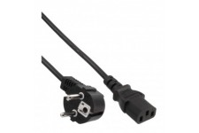 35pcs. Pack Bulk-Pack Inline® Power Cable, CEE7 / 7 incliné à IEC-C13, noir, H05VV-F, 3x0,75 mm², 1,8m