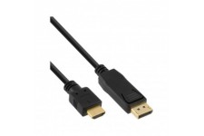 30pcs Bulk-Pack Inline® DisplayPort To HDMI Câble convertisseur, noir, 2M