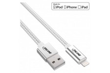 Câble USB Lightning Inline® pour iPad iPhone iPod Silver 1M MFI certifié