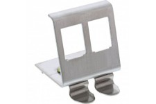 Montage Keystone Inline® pour rail DIN, 2 ports, métal
