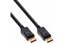 Câble INLINE® DisplayPort 1.4, 8k4k, noir, or, 1M
