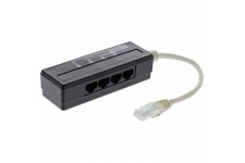 SPIRTER PORT TÉLÉPHONE INLINE® 4-PORT, RJ45 Mâle à 4x RJ45 Femme, 0,15 m