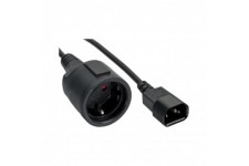 Câble d'alimentation Inline® C14 à Socket Flemand de type F allemand noir 2M