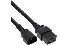 Câble adaptateur d'alimentation Inline®, IEC-60320 C14 à C19, 3x1,5 mm², max. 10a, noir, 0,5m