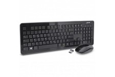 Clavier et souris Inline® Set USB 2.4G Layout allemand sans fil Max. 1600dpi noir