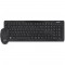 Clavier et souris Inline® Set USB 2.4G Layout allemand sans fil Max. 1600dpi noir