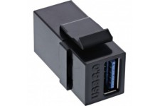 Module Snap-in USB 3.0 Inline®, USB-A F / F, Housing noir