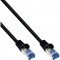 Câble de patch Inline®, cat.6a, s / ftp, PE Outdoor, noir, 25m