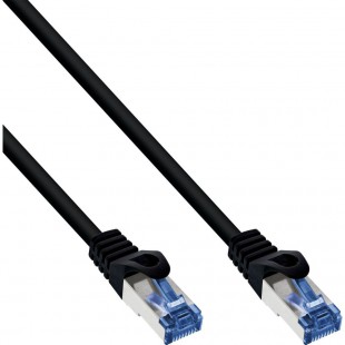 Câble de patch Inline®, cat.6a, s / ftp, pur industriel, noir, 30m