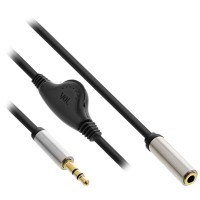 Câble audio Slim Inline® 3,5 mm m à F, avec contrôle de volume 0,25 m