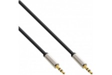 Câble audio Slim Inline® 3,5 mm mâle à mâle stéréo 1M