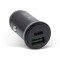 INLINE® USB Car Charger Power-Adapter Power Delivery, USB-A + USB Type-C, noir