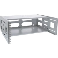 Rack pliable Inline® 19 ", 4U, 24 à 40 cm de profondeur, avec couverture, gris