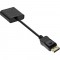 Câble adaptateur DisplayPort Inline® Basic, afficheport mâle à vga femelle noire 0,15 m