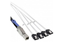 Câble INLINE® MINI SAS HD SFF-8644 à 4x SATA 6 Go / s 1M