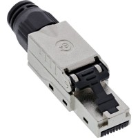 Inline® RJ45 Plug Cat.6a 500MHz, installable sur le terrain, blindé, avec bouchon à vis