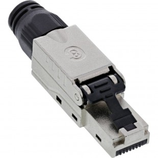 Inline® RJ45 Plug Cat.8.1 2000 MHz, installable sur le terrain, blindé, avec bouchon à vis